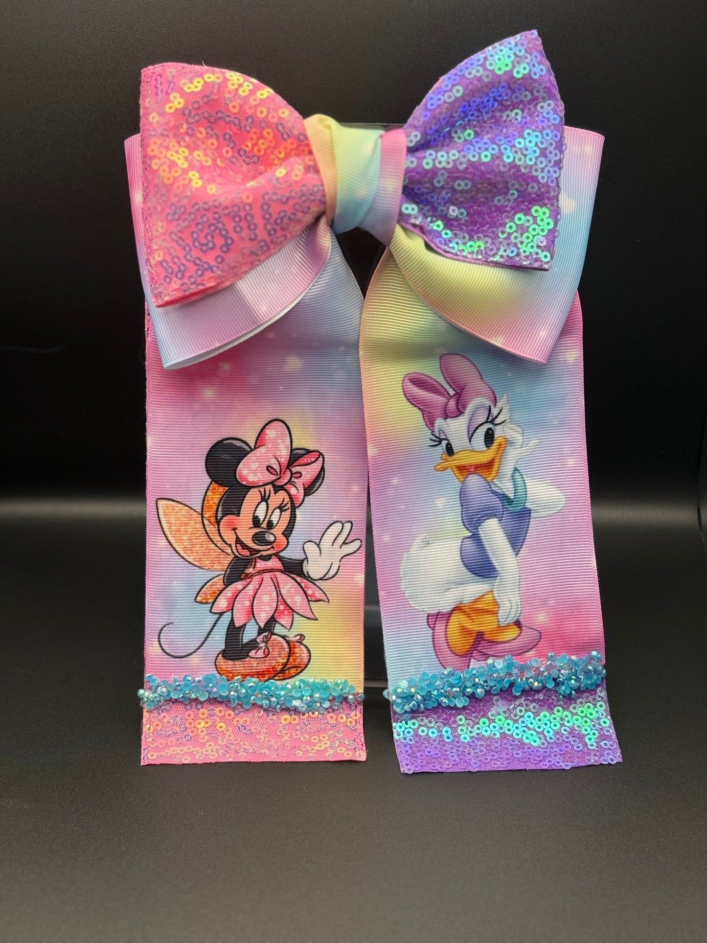 2025 glitter 2 toned 7.5 inch ribbon bows