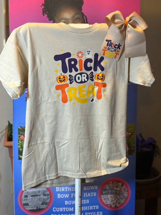 Trick or treat set tee and b