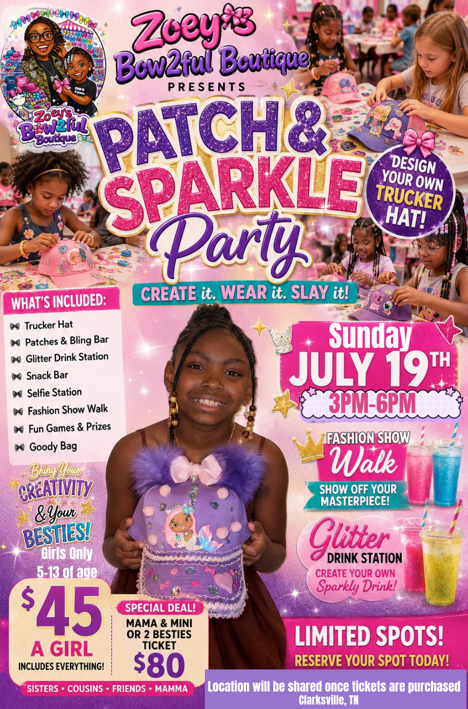 Patch and sparkle event