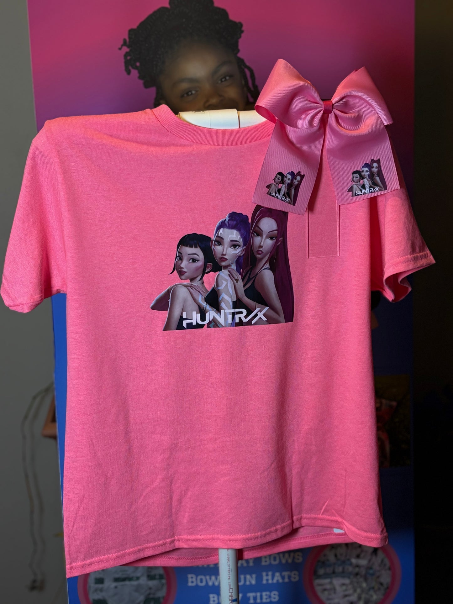 Huntrix pink matching tee set