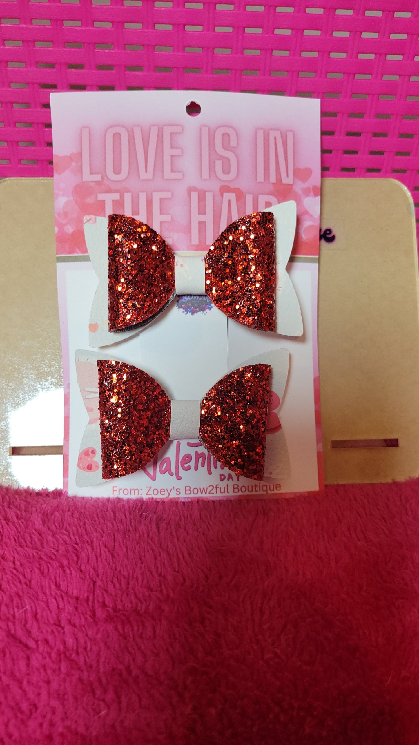 2025 F.Leather Valentine pigtail set style 8 bow