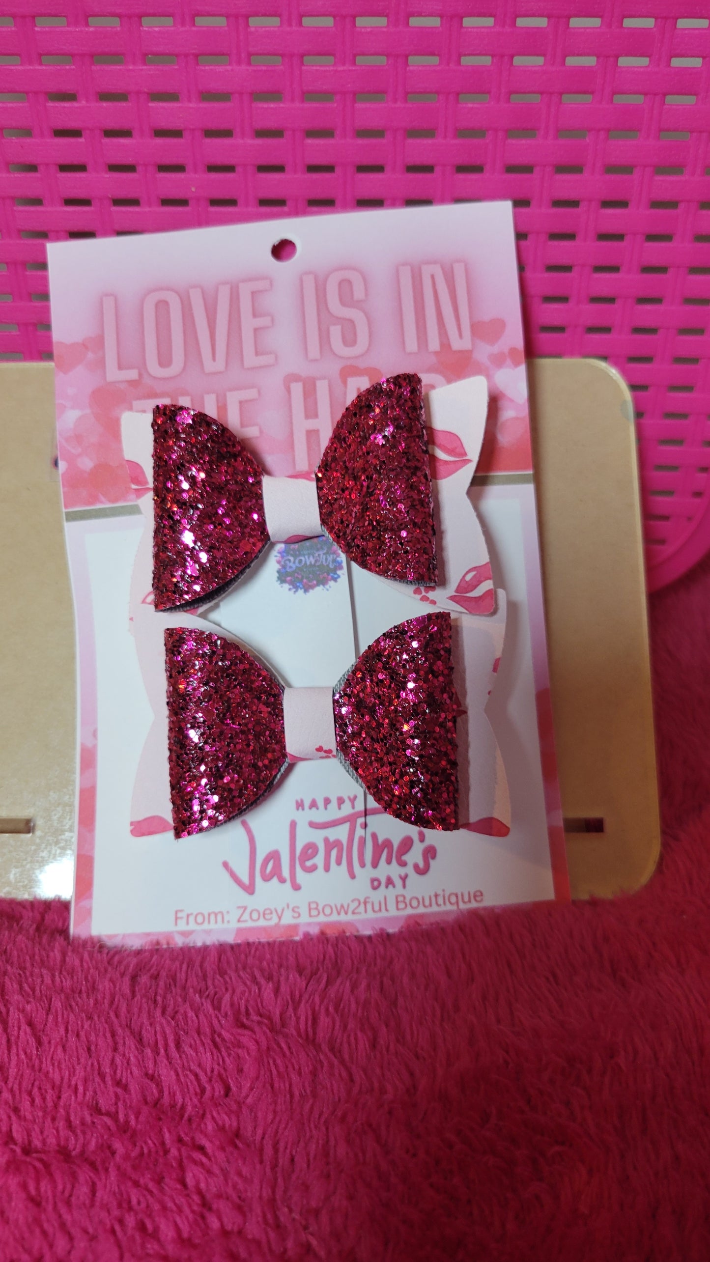 2025 F.Leather Valentine pigtail set style 4 bow