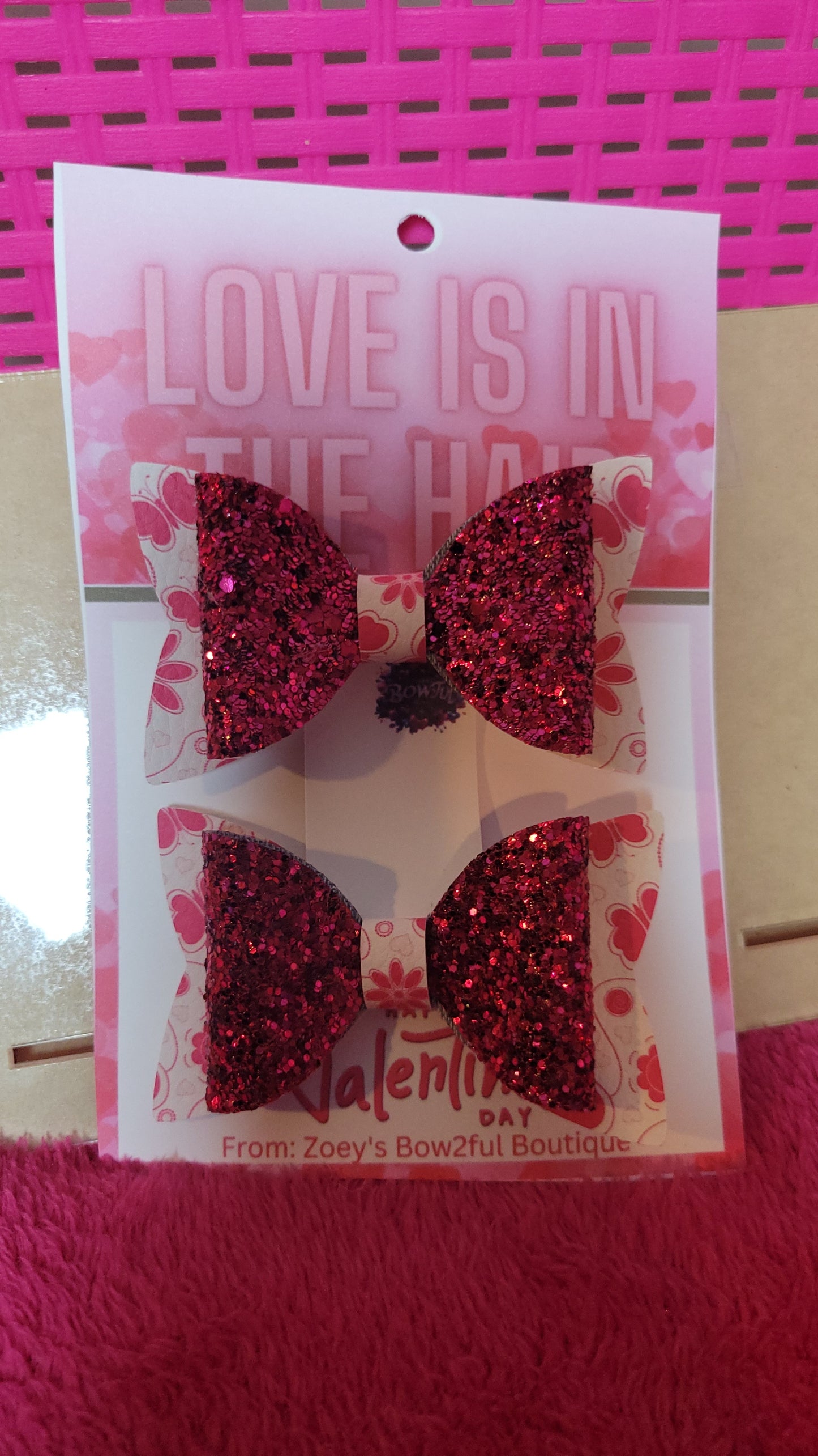 2025 F.Leather Valentine pigtail set style 7 bow