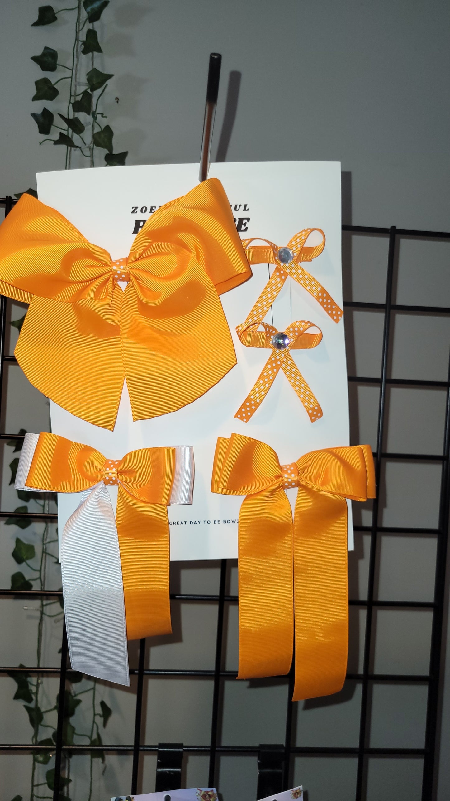 2025 orange and white bow 4pc bundle
