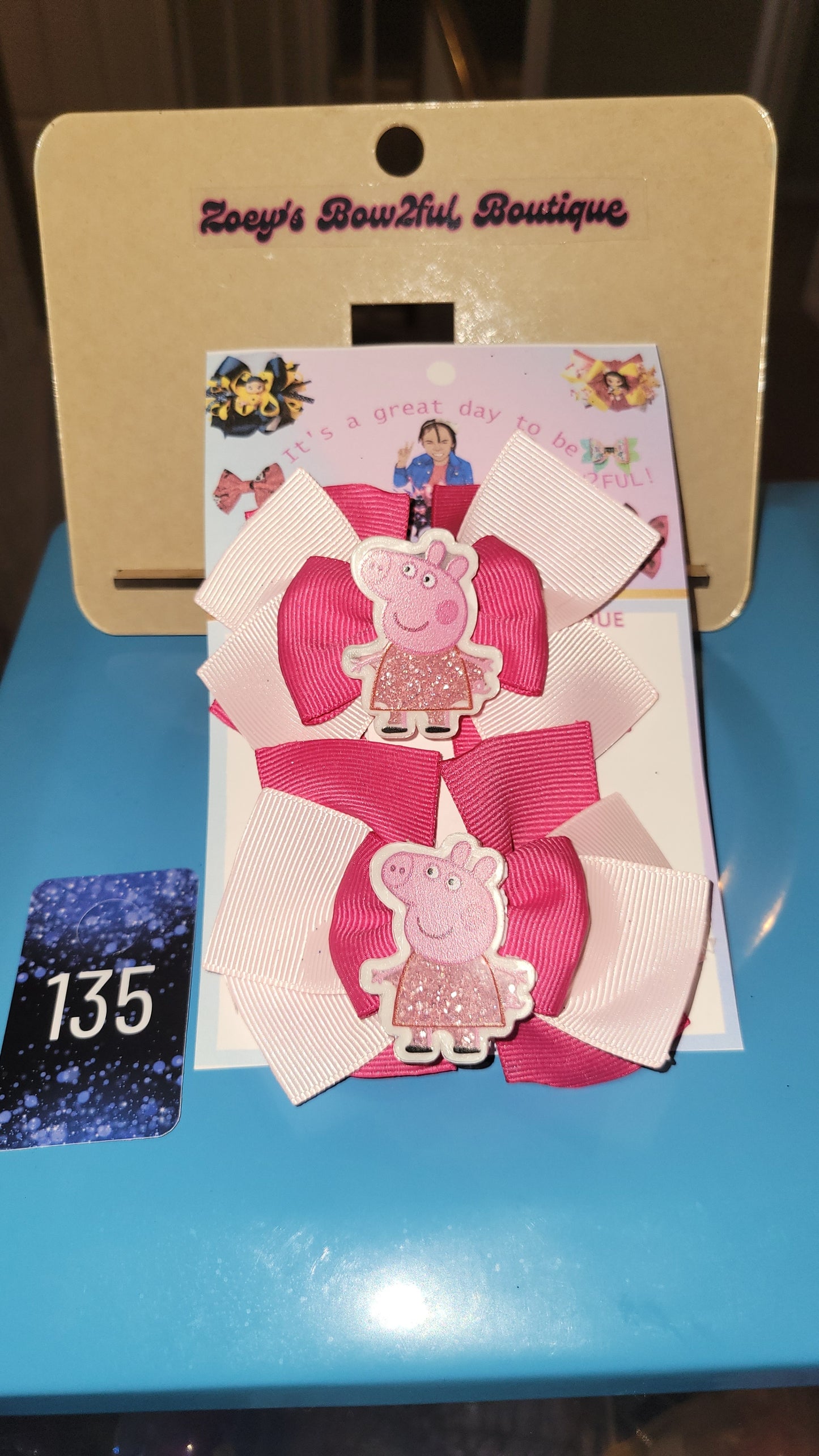 2025 pepper pig piggies bow