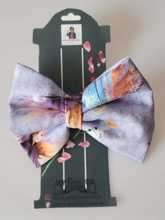 Frozen fabric bow