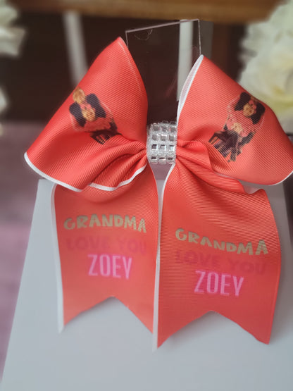 Personalized cheer bow