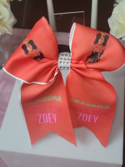 Personalized cheer bow