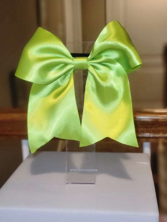 Lime green cheer style bow