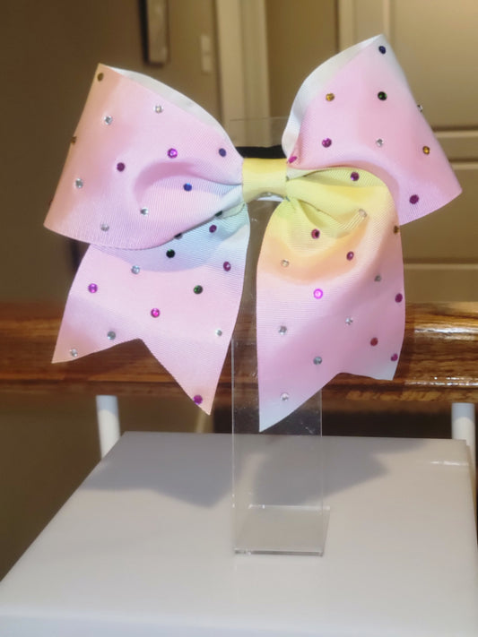 Colorful sequence cheer style bow