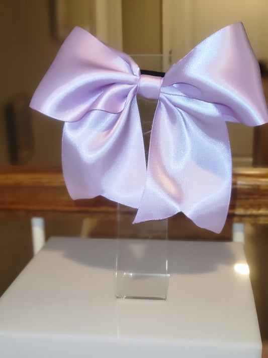 Lavender silk cheer style bow