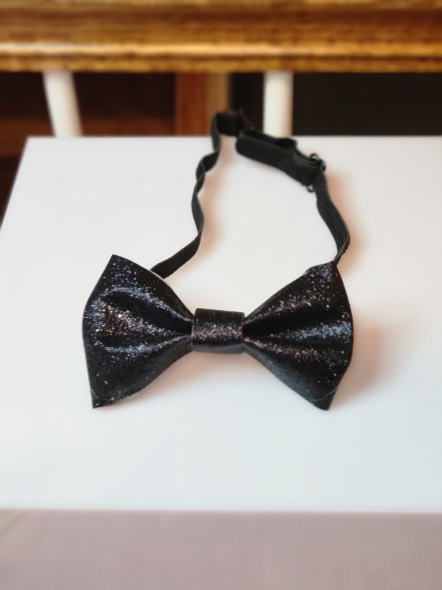 Black and silver bowtie