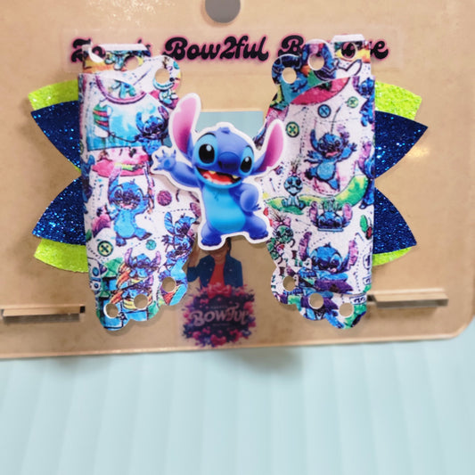 Miss stitch takeover faux leather bow