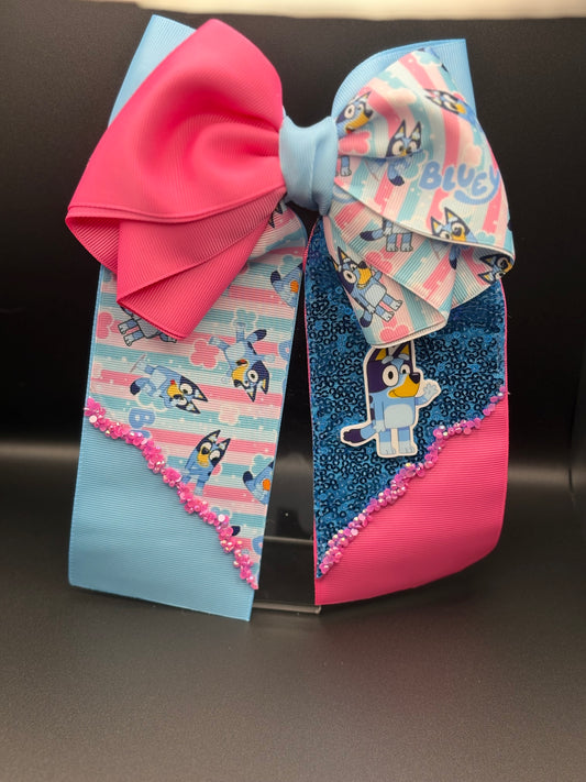 2025 glitter 2 toned 7.5 inch ribbon bows