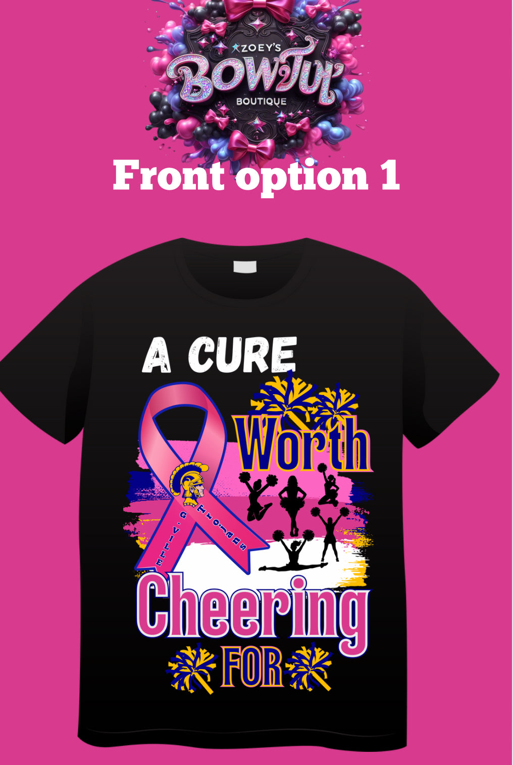 Trojans football and Cheer breast cancer Tees
