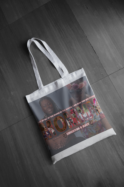 Customize tote bag with matching make up bag