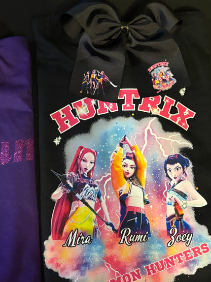 Huntrix youth tee and bow set