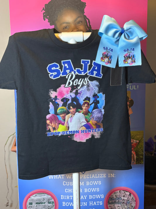 The Saja boys tee and B. Set