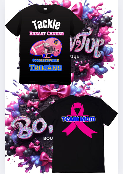 Trojans football and Cheer breast cancer Tees