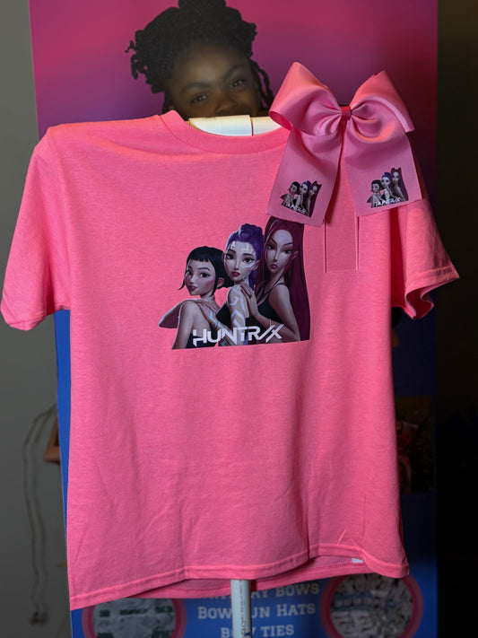 Huntrix pink matching tee set