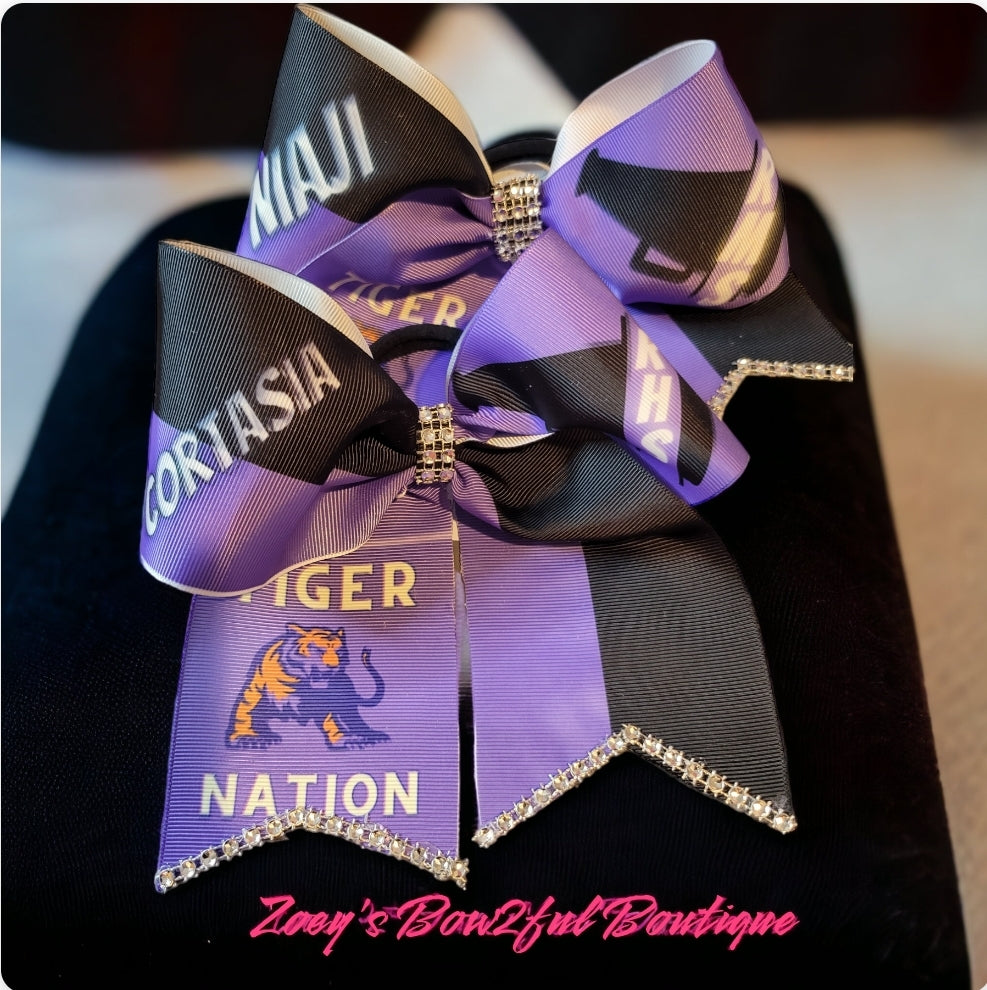 Custom cheer bows