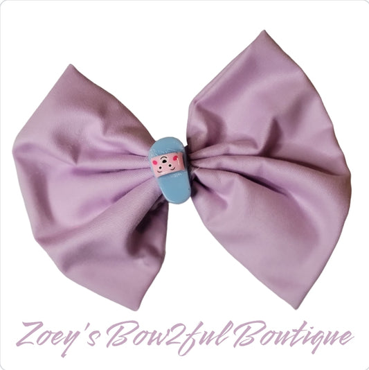 Lavender sandal fabric bow