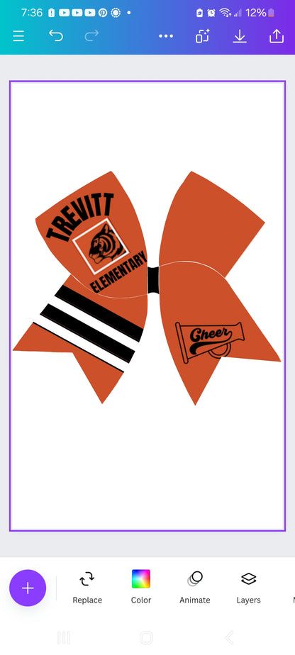 Custom cheer bows