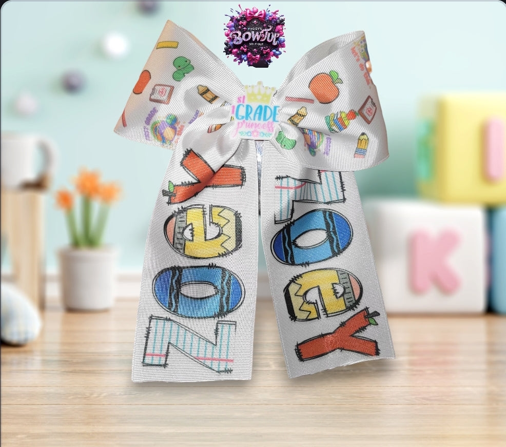 Custom letters cheer bow