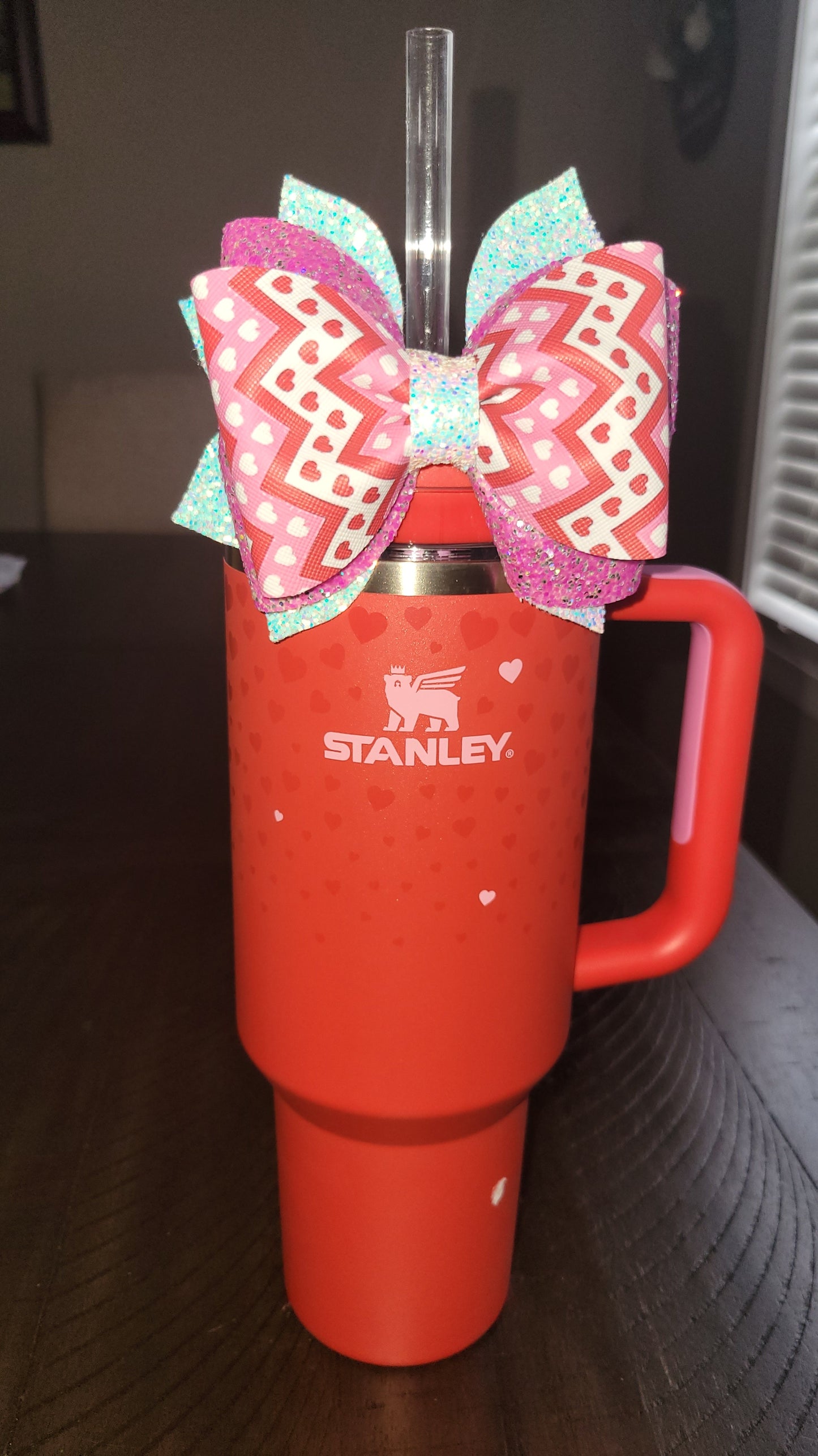 2025 Stanley straw pink bow