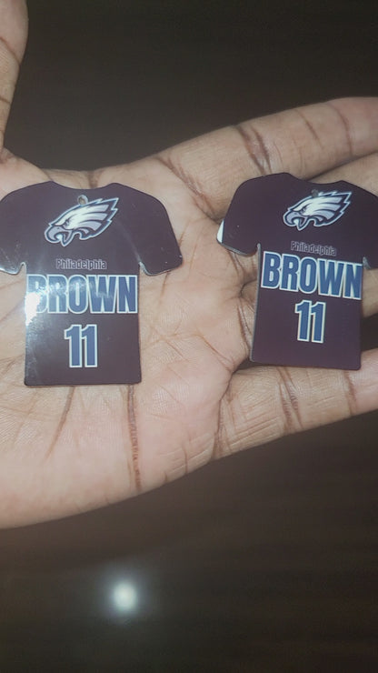 Custom jersey earrings