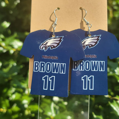 Custom jersey earrings