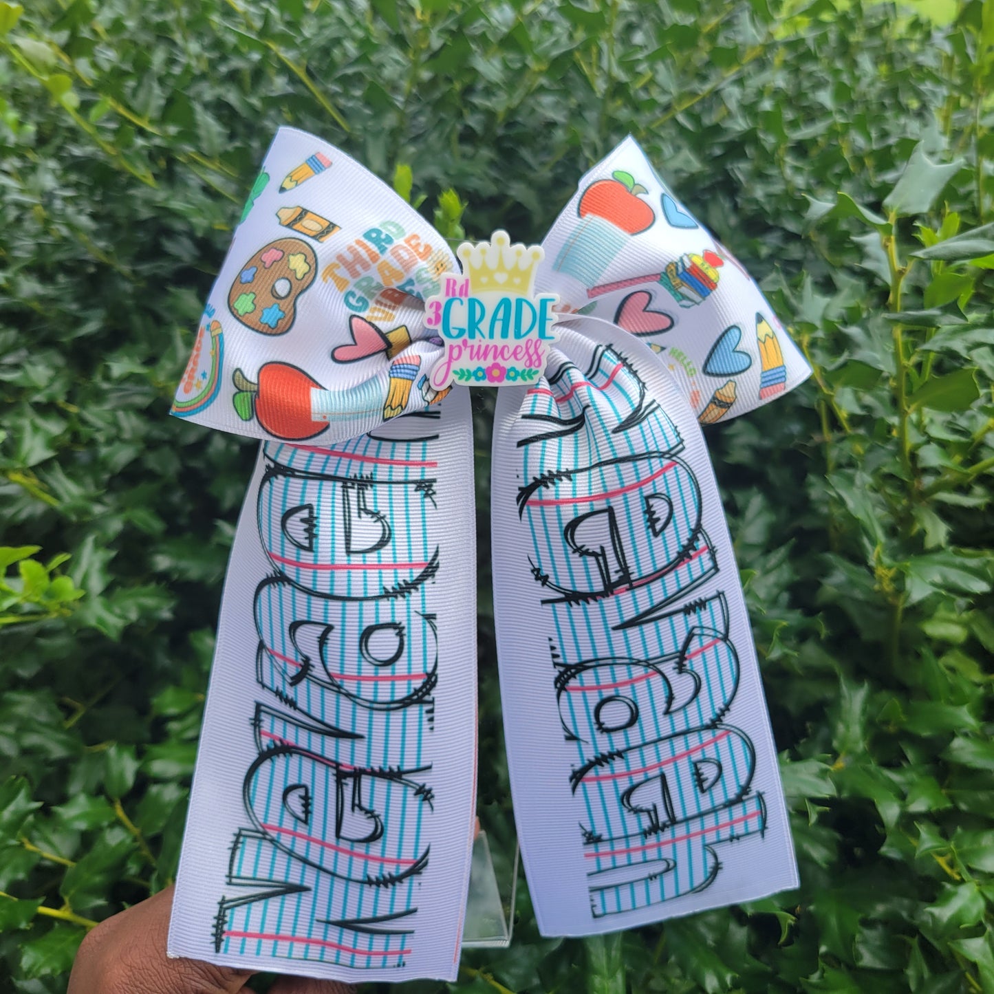 Custom letters cheer bow