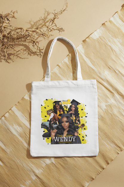 Customize tote bag with matching make up bag