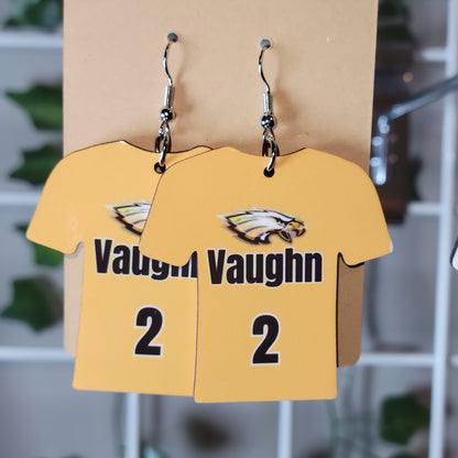 Custom jersey earrings