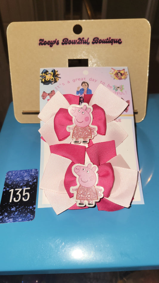 2025 pepper pig piggies bow