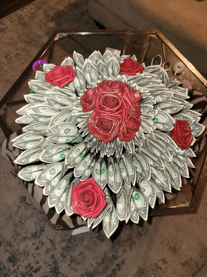 $100 money bouquet