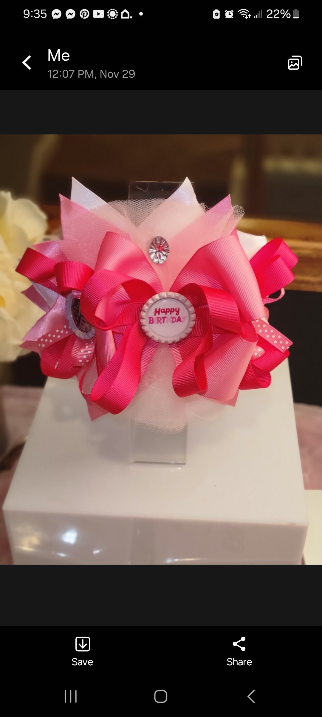 Customized Birthday bow