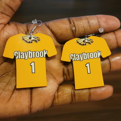 Custom jersey earrings