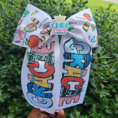 Custom letters cheer bow