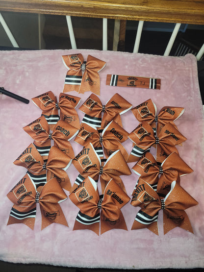 Custom cheer bows